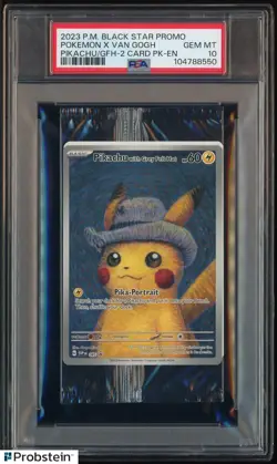Pokemon Pikachu with Grey Felt hat Van Gogh 085 Graded Sealed Promo PSA 10 - Image 1