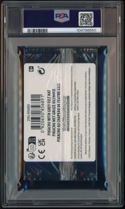 Pokemon Pikachu with Grey Felt hat Van Gogh 085 Graded Sealed Promo PSA 10 - Image 3