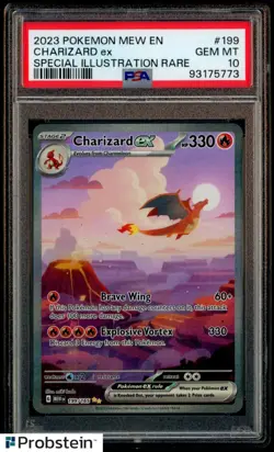 2023 Pokemon Mew En Special Illustration Rare #199 Charizard ex PSA 10 GEM MINT - Image 1