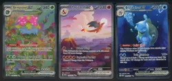 Lot of (3) 2023 Pokemon MEW EN SIR Venusaur Blastoise Charizard ex Art Set - Image 1