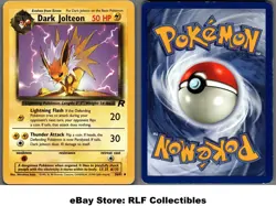 2000 Pokemon, Team Rocket, #38/82 Dark Jolteon, Uncommon - Image 1