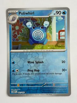 Pokemon TCG Poliwhirl - 061/165 Reverse Holo Common SV: Scarlet & Violet 151 - Image 1