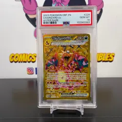 Charizard EX PSA 10 Gold Hyper Rare 2023 Pokemon Obsidian Flames 228/197 - Image 1