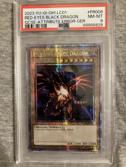 Yugioh RED EYES BLACK DRAGON LC01-EN006 Quarter Century 25th Anniversary Psa 8 - Image 1
