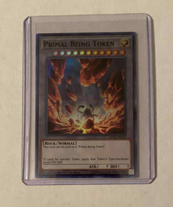 Yugioh PRIMAL BEING TOKEN - OP12-EN026 - OTS Tournament Pack 12 Super Rare MINT - Image 1