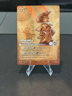 Disney Lorcana TCG Archazia's Island- Captain Amelia Enchanted Rare - Image 1