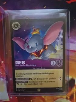 Disney Lorcana Fabled Dumbo Ninth Wonder of the Universe 45/204 Legendary NM - Image 1