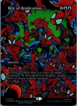 Rite of Replication [Foil] 14 MTG Marvel Universe Mythic Foil NM - Image 1