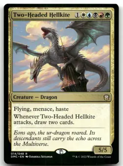 Two-Headed Hellkite #14 (NM) Dominaria United DMC Magic MTG - Image 1
