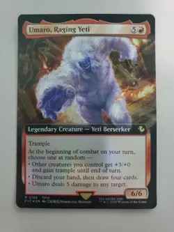 MTG Umaro, Raging Yeti Commander: Final Fantasy Foil Extended Art Rare - Image 1