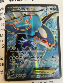 Kyogre EX Primal Clash Ultra Rare Full Art Holo Card 148/160 LP Condition - Image 1