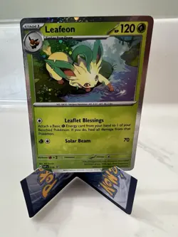 Pokemon Leafeon SVP 170 Scarlet & Violet Holo Black Star Promo Card NM Condition - Image 1