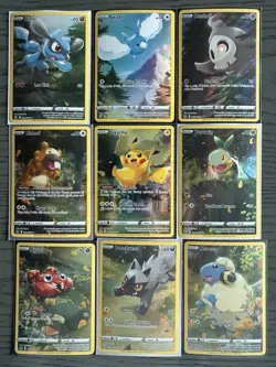 Pokemon Crown Zenith Galarian Gallery Set Of 9 GG26-GG34 Pikachu Complete Art NM - Image 1