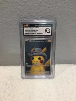 Pokemon Pikachu with Grey Felt Hat Pokemon x Van Gogh 085 Promo Card CGC 9.5🔥 - Image 3