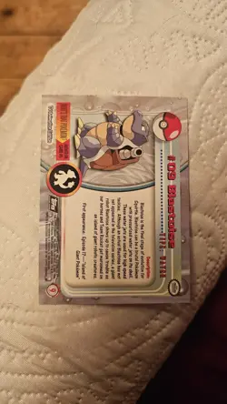 Topps 1999 Pokemon TV Series 1 Blastoise #09 Rainbow Foil Holo Black Logo LP/NM - Image 3