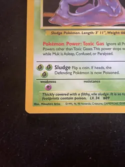 Muk Holo Rare 13/62 Fossil Pokemon Card LP-NM - Image 5