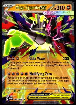 Pokemon TCG Mega Zygarde ex 047/088 2026 Perfect Order Double Rare Card - NM - Image 1