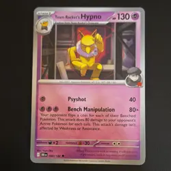 Pokemon TCG Team Rocket's Hypno 080/182 Destined Rivals Stage 1 130HP Uncommon - Image 1