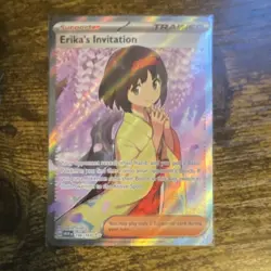 Pokemon Erika's Invitation 196/165 Scarlet & Violet 151 Full Art Holo Trainer - Image 1