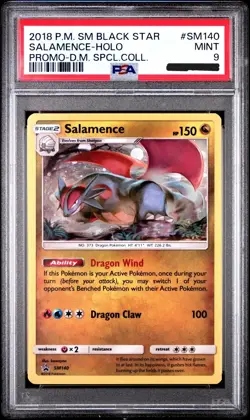 2018 Pokemon Black Star Promo Dragon Majesty Salamence Holo #SM140 PSA 9 *POP 25 - Image 1