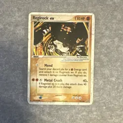 Pokemon Regirock EX 97/106 EX Emerald 110HP Basic English Card 2005 - Image 2