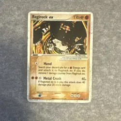 Pokemon Regirock EX 97/106 EX Emerald 110HP Basic English Card 2005 - Image 3