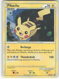 ✰ PIKACHU HGSS03 PROMO HGSS BLACK STAR PROMOS POKEMON ✰ DMG - Image 2