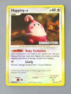 POKEMON DIAMOND & PEARL HAPPINY LV.8 52/123 HOLO RARE 2007 CARD BASIC - Image 1