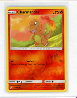 2019 Pokemon Charmander Reverse Holo Common SM - Team Up 12/181 NM - Image 1