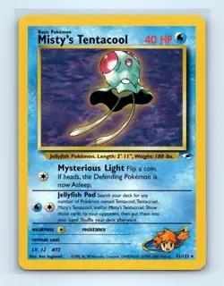 Pokemon tcg Gym Heroes Misty's Tentacool (32) Lightly played - Image 1