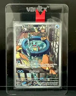 Squirtle IR Stellar Crown Pokemon Card 148/142 Sv07 Holo Full Art SCR EN 2024 NM - Image 1