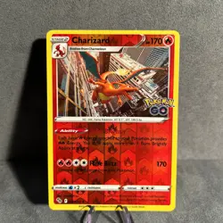 Charizard 010/078 REVERSE HOLO Pokemon GO Pokemon NM - Image 1