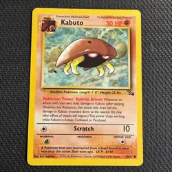 1999 Pokemon Fossil Kabuto #50/62 - Image 1
