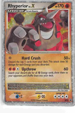 Rhyperior LV.X DP29 Promo DP Black Star Promos Pokemon HP/DMG - Image 1