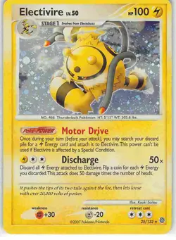 Pokemon TCG Electivire Secret Wonders 25/132 Exclusive Cosmos Holo Rare MP - Image 1