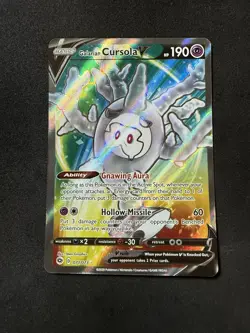 Pokemon TCG Galarian Cursola V 71/73 Champions Path NM - Image 1