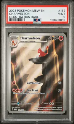 2023 POKEMON MEW EN-151 ILLUSTRATION RARE #169 CHARMELEON PSA 9 - Image 1