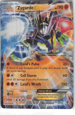 Zygarde EX 54/124 Holo Rare EX Fates Collide Pokemon LP - Image 1