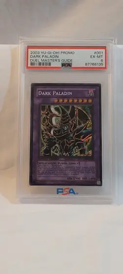 2003 YU-GI-OH! PROMO | DUEL MASTER'S GUIDE DMG- 001 DARK PALADIN PSA 6 - Image 1