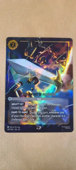 Disney Lorcana, THE SWORD OF HERCULES Enchanted, Whispers in the Well 240/204 - Image 1