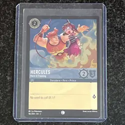 Disney Lorcana FOIL Rise Of The Floodborn Hercules Hero Common 182/204 - Image 2