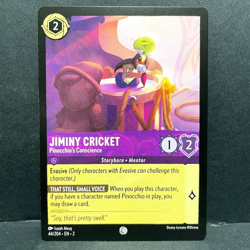 2023 DISNEY LORCANA RISE OF THE FLOODBORN JIMINY CRICKET 44/204 COMMON - Image 1