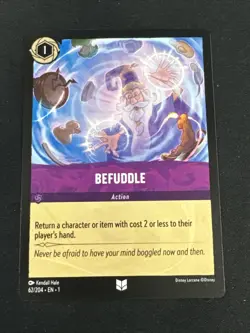 Disney Lorcana TCG Befuddle 62/204 Uncommon NON FOIL Pre-Errata Error - Image 1