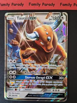 Tauros GX 100/149 Sun And Moon Pokemon Card French - Image 1