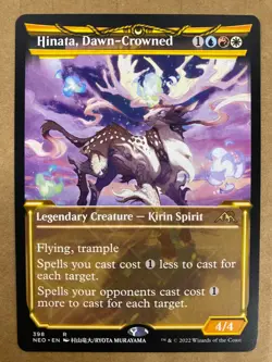MTG 1x SHOWCASE Hinata, Dawn-Crowned 398 Kamigawa: Neon Dynasty Magic the x1 NM - Image 1