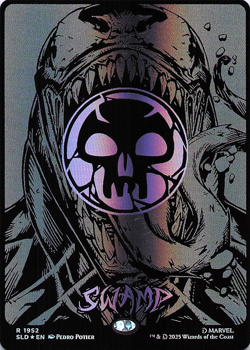 Secret Lair Marvel's Spider-Man: Mana Symbiote Raised Foil Venom Swamp MTG - Image 1