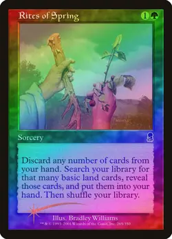 Rites of Spring FOIL Odyssey HEAVILY PLD Green Common MAGIC MTG CARD ABUGames - Image 1