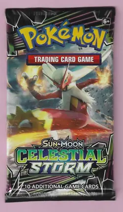Pokemon "Celestial Storm" 10-Card Sealed Booster Pack (Blaziken) X1 - Image 1