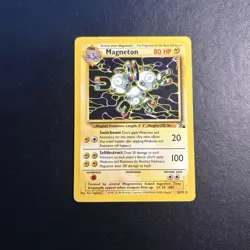 Magneton 26/62 Fossil Unlimited Pokemon Card Regular Rare Moderately Played MP - Image 1