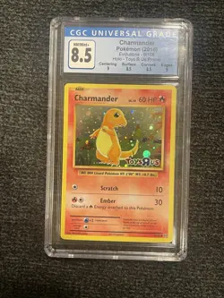 2016 Pokemon Evolutions Charmander Toys R Us Promo #9/108 CGC NM/MINT+ 8.5 - Image 1